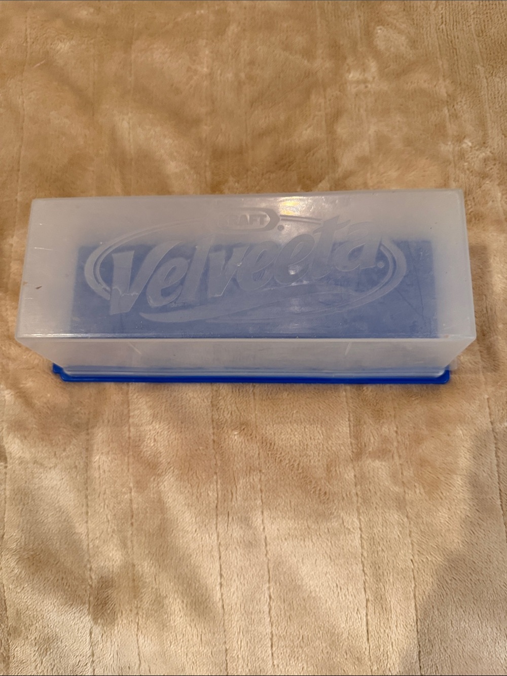 Vintage Velveeta Cheese Storage Container - Blue/Clear